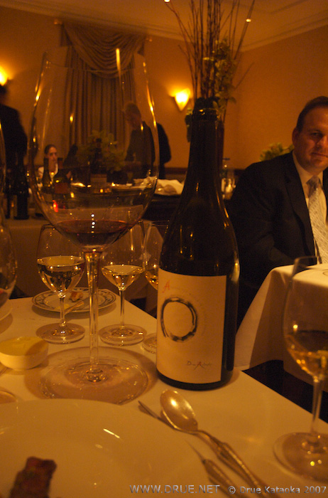 Jim Clendenen's Au Bon Climat Pinot Noir for Enso 2008 Aglow at Charlie Trotter's Chicago