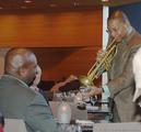 Wynton toasts Wes Warmdaddy Anderson with a wine mute at Dizzy's