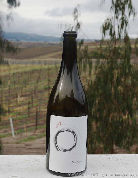 Drue at Jim Clendenen's vineyards at twilight