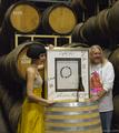 Au Bon Climat's Jim Clendenen and Drue pose for photos