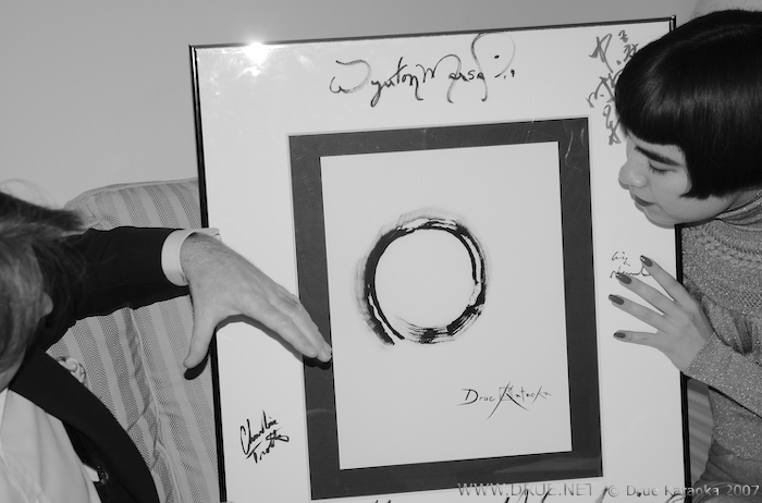 +Drue's Enso represents the Birth and Life of Wine+ - Steven Spurrier talks about Drue's painting